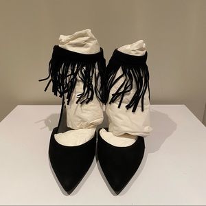 Stuart Weitzman Fringelica Suede Heels Size 7
